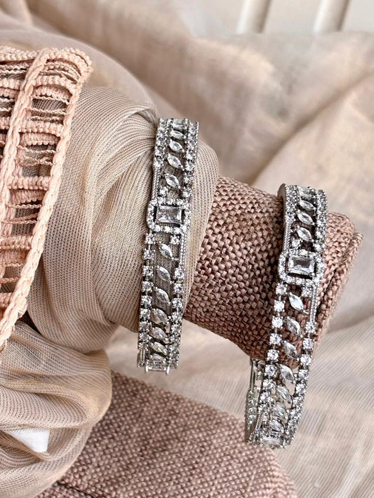 Diamond-Dust Premium Zircon Bangles For Women