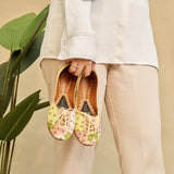 Whimsical Charm Floral Lace-Up Khussa For Women