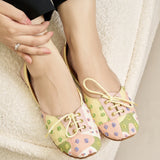 Whimsical Charm Floral Lace-Up Khussa For Women