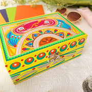 Yellow Truck-Art Hand Painted Customized Wooden Jewelry Box