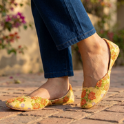 Radiance Velvet Khussa – Printed Style with Everyday Comfort For Women