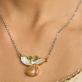 Paalki Golden & Silver Luxury Pendant Necklace By Dazzle