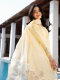 Amel – Light Yellow Embroidered Eid Ensemble Unstitched Lawn Suit  For Women