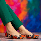 Wisteria Velvet Khussa – Elegant Printed Everyday Wear For Women