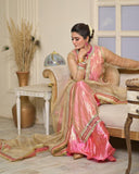 Gulaabi – Golden Net 4 Piece Festive Suit For Women