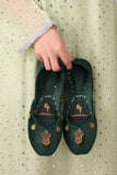 Mehvar Embellished Velvet Khussa For Women