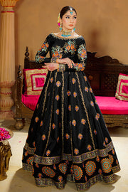 DIYA Luxe Black Raw Silk Lehenga For Women