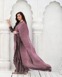 Sapphire Pleated Silk Gown Saree For Women