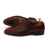 Brown Color Leather With Lace Shoes for Men