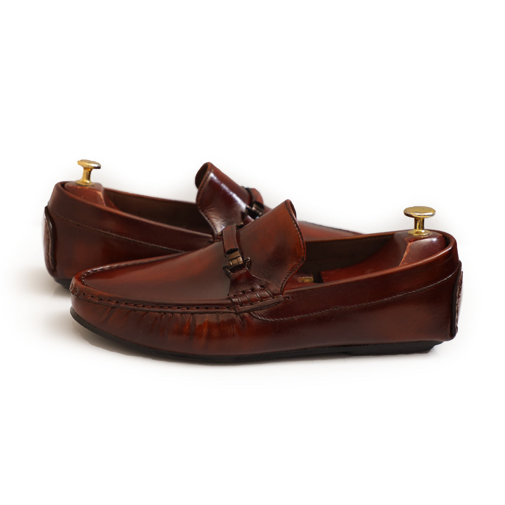 Brown Color Leather Loafers For Men