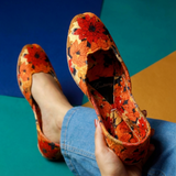 Printed Rangreza Velvet Khussa – Everyday Comfort & Style For Women