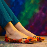 Printed Rangreza Velvet Khussa – Everyday Comfort & Style For Women