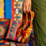 Printed Rangreza Velvet Khussa – Everyday Comfort & Style For Women
