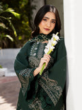 Fatin – Regal Bottle Green Luxury Embroidered Lawn Ensemble Unstitched Suit  For Women