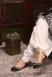 Pearl Aura Hand-Embellished Silk Khussa For Women