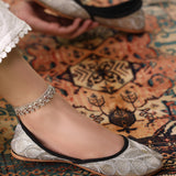 Zari Zewar – Gold Khussas with Metallic Embroidery For Women