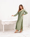 Pleated Silk Tunic with Organza Dupatta & Raw Silk Pants For Women