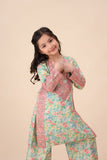 Girls Light Green Floral Printed Suit – Fresh and Vibrant Look For Girls