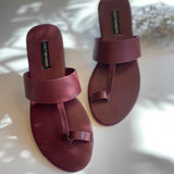 Cyra Kolha Minimalist Vegan Leather Kolhapuri For Women