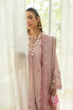 Pastel Pink Open Shirt Design Embroidered Casual 3-Pieces Pret For Women