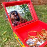 Red Truck-Art Hand Painted Customized Wooden Jewelry Box