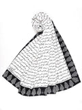 Kitabi Dastaan Calligraphy Shamos Silk Printed Dupatta