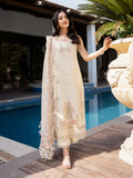Kubra – Off-White Luxury Embroidered Lawn Ensemble Unstitched Suit  For Women