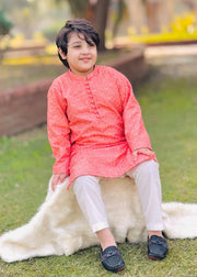 Pink Mysore Kurta – Festive Wear for Boys