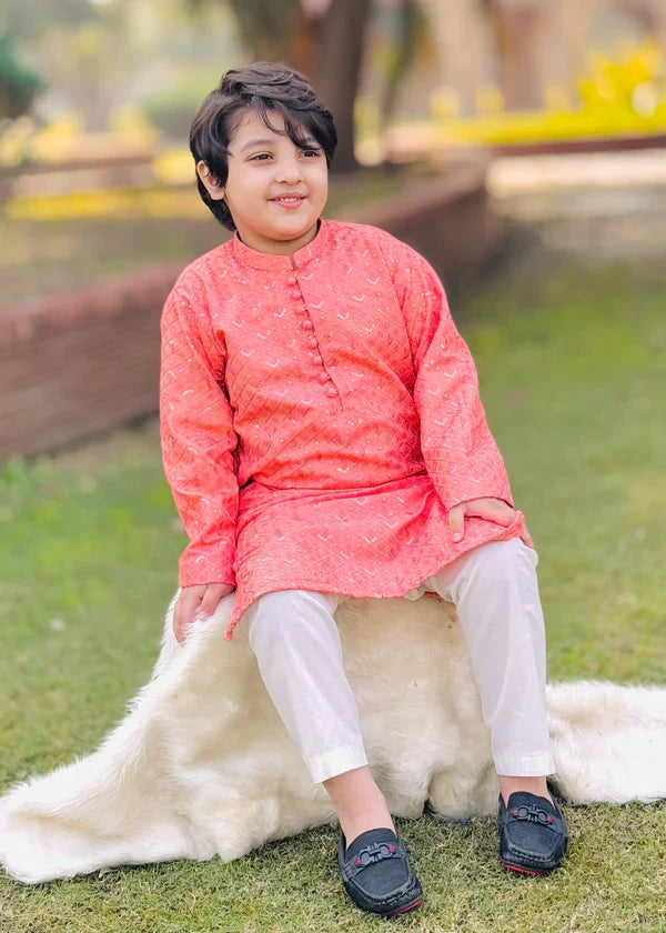 Pink Mysore Kurta – Festive Wear for Boys