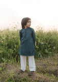 Teal Mysore Kurta – Festive Wear for Boys