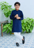 Cobalt Blue Mysore Kurta – Festive Wear for Boys