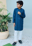 Blue Mysore Kurta – Festive & Party Wear for Boys