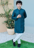 Teal Mysore Kurta – Festive Wear for Boys