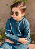 Blue Mysore Kurta – Festive & Party Wear for Boys