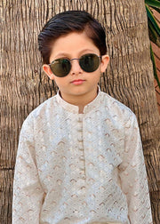 White Mysore Kurta – Festive Wear for Boys