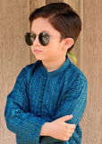 Blue Mysore Kurta – Festive & Party Wear for Boys
