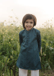 Teal Mysore Kurta – Festive Wear for Boys