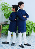 Cobalt Blue Mysore Kurta – Festive Wear for Boys