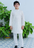 White Mysore Kurta – Festive Wear for Boys