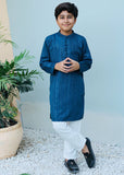 Blue Mysore Kurta – Festive & Party Wear for Boys