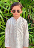White Mysore Kurta – Festive Wear for Boys