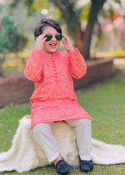 Pink Mysore Kurta – Festive Wear for Boys
