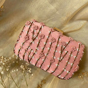 Nissa Kashmiri Chai Pink Clutch & Jutti Set For Wedding