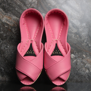 Pink Signature Peshawari Khussa For Women