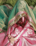 Shabnam – Classic Pink Tissue Gharara Set For Women