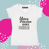 White  Color Customized Name And Printed T-Shirt For Kids / Men / Women