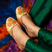 Radiance Velvet Khussa – Printed Style with Everyday Comfort For Women