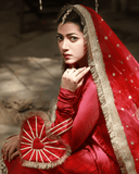Gulkand – Deep Red Kalidar 3 Piece Suit For Women