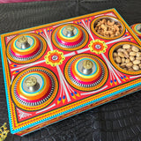 Red Wooden Multi Purposes Truck-Art Tray