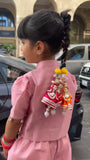 Multi Doll Hair Paranda – Handmade with Gota, Mirrors & Pompoms For KIds